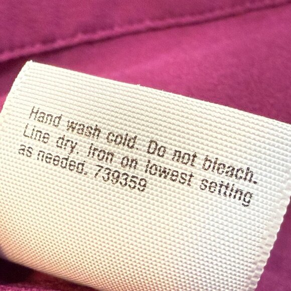 Purple Top Tunic Blouse Button Up Lace Long Sleeve Business Holiday 2X - Picture 7 of 8